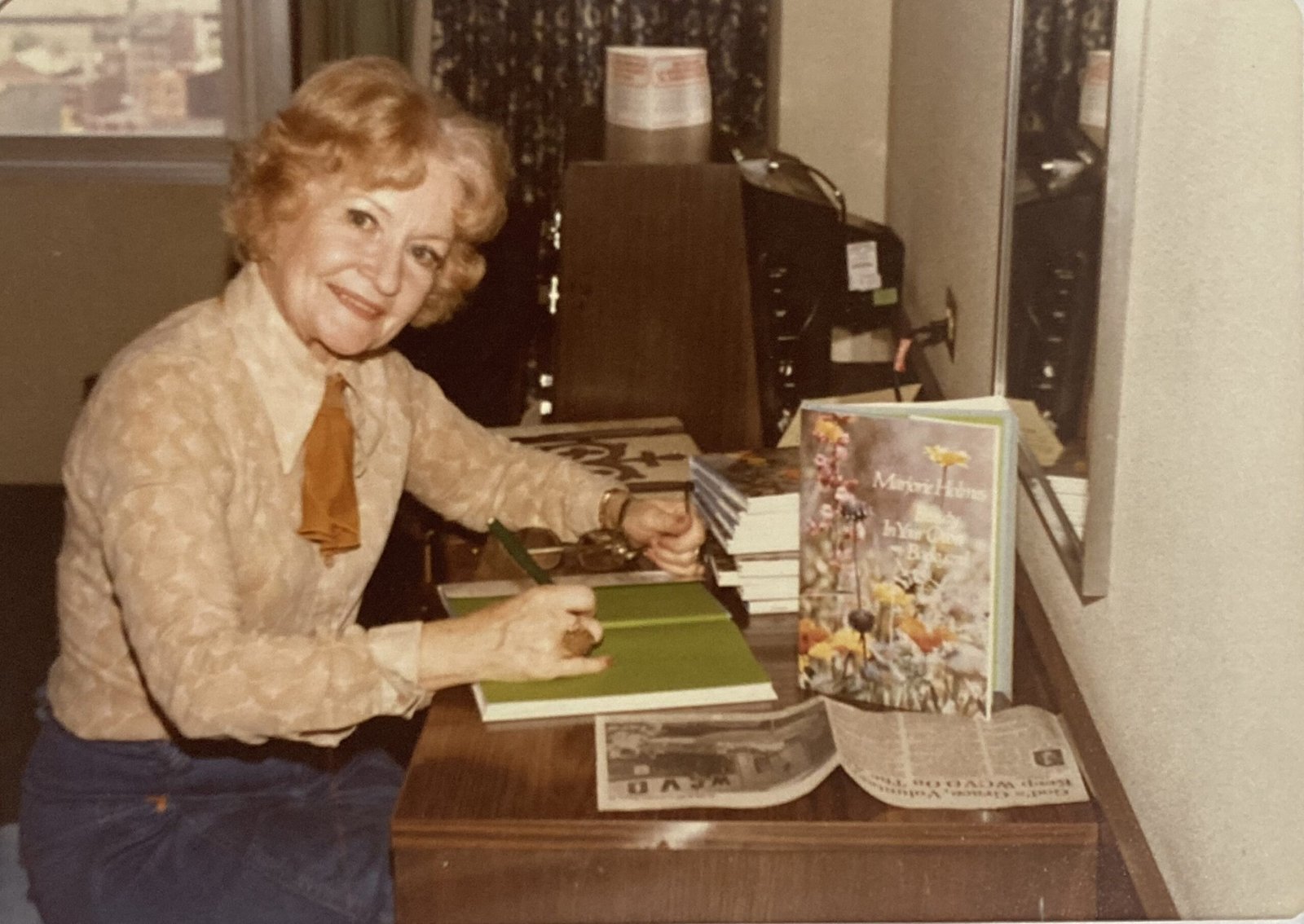 marjorie on tour for new book “beauty in your own backyard”. 1976