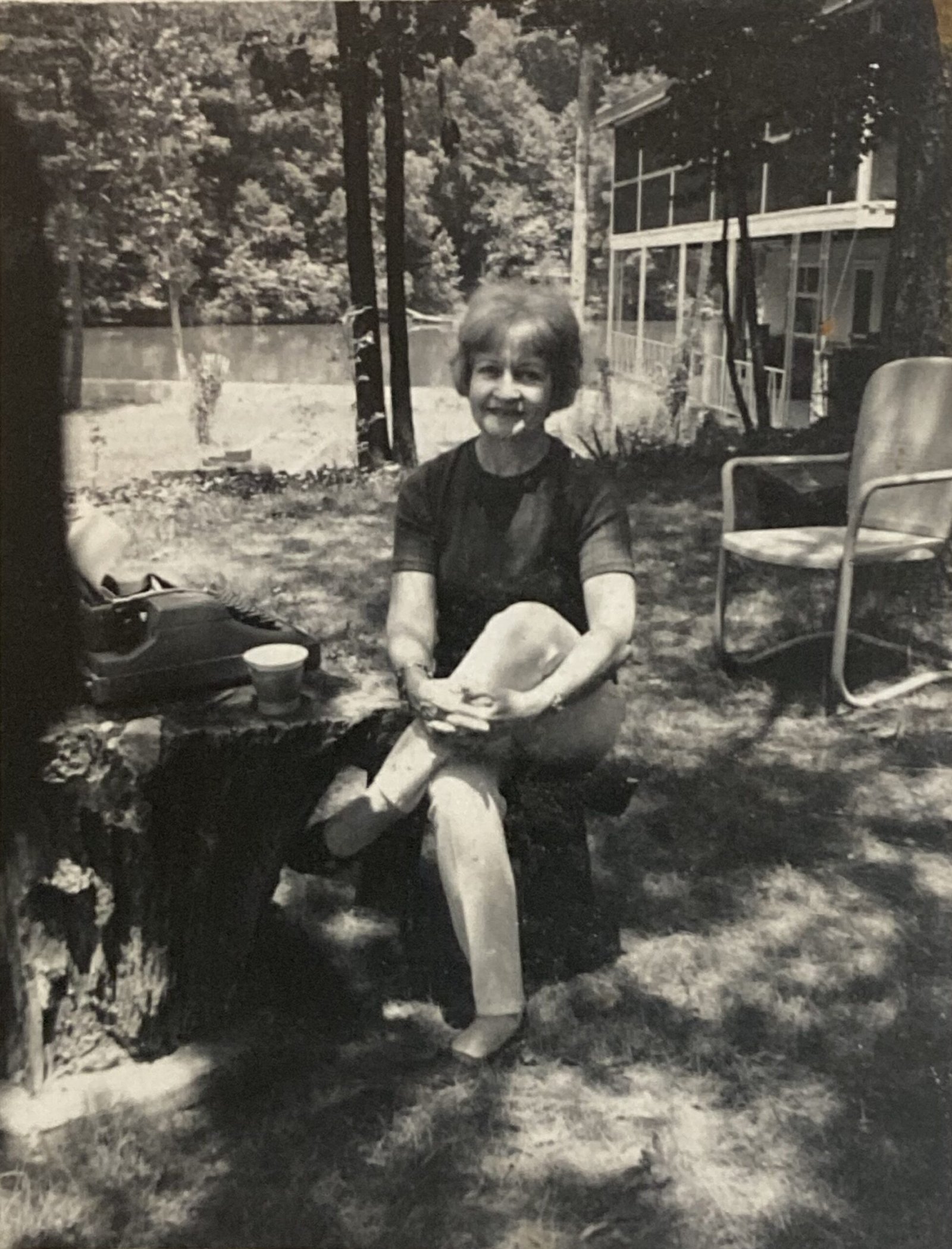 marjorie on the patio, lake jackson, manassas, va. ca. 1960’s